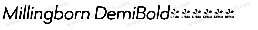 Millingborn DemiBold字体转换